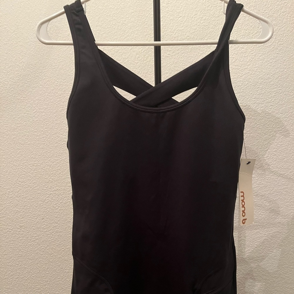 Black tank with strappy back